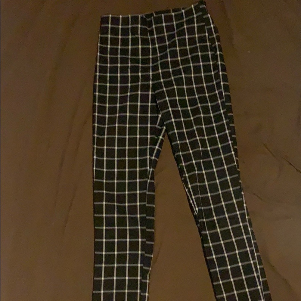 Black and White Plaid Pants